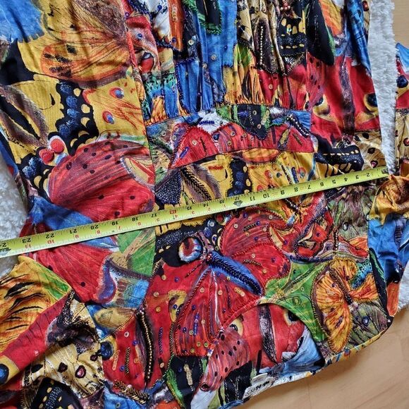 We Be Bop Women's Midi Dress Embellished Size 1X Lagenlook Art To Wear - Picture 6 of 10